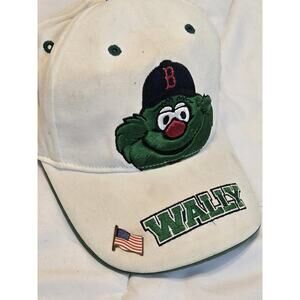 FENWAY Boston Red Sox Hat Strap Back Youth XS White Baseball Wally Embroidered